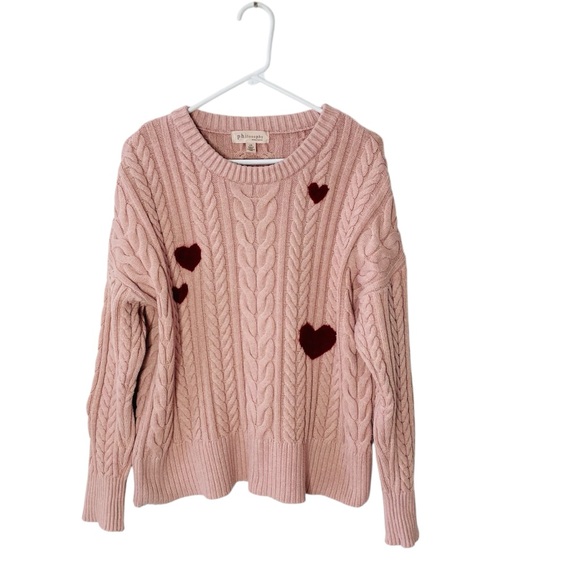 HAND CRAFTED Needle Felted Hearts Sweater - Picture 2 of 10